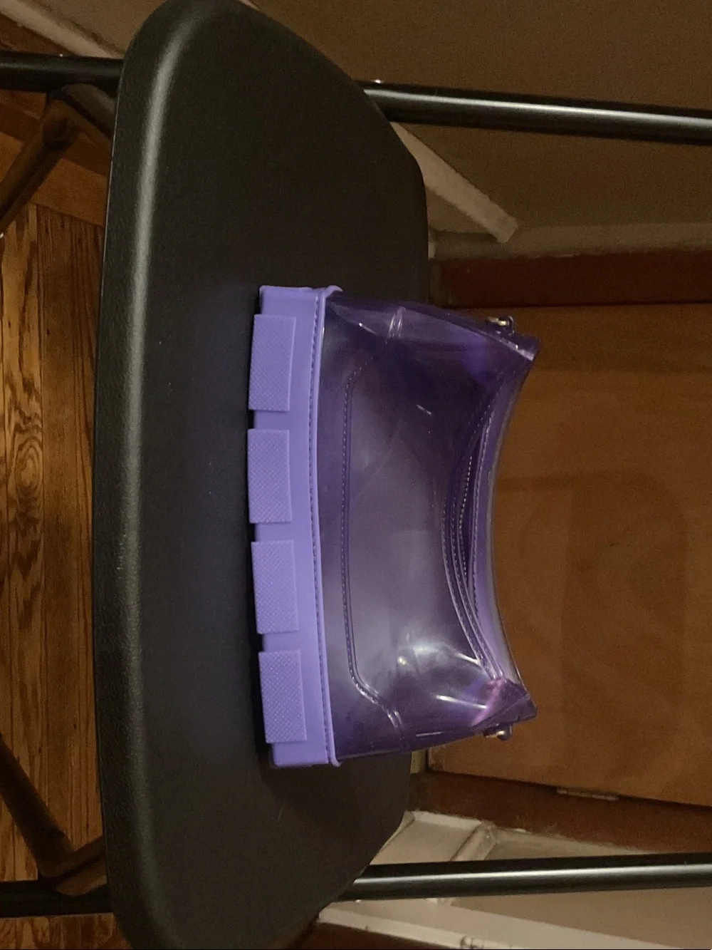 Kids Clear Purple Bath & Hair Care Organizer Pouch